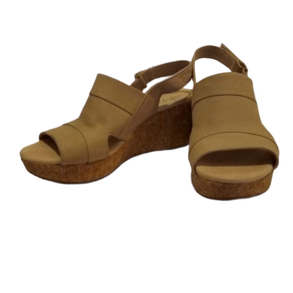 Clark's Annadel Wedge Tan Sandal US size 9